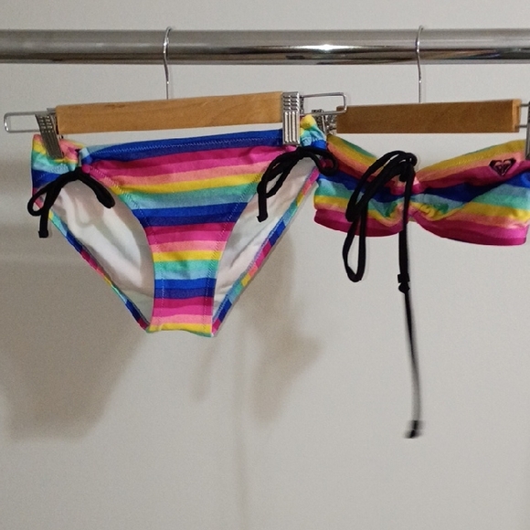 Roxy Multicolor Striped Bikini Bottom - Picture 1 of 5